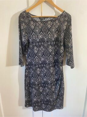 Jessica Black Patterned Women’s Dress